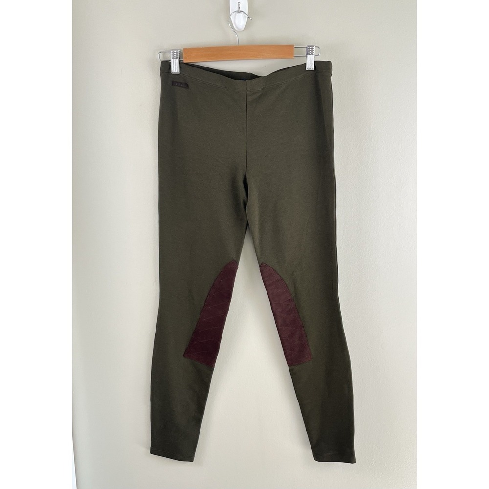 Polo Ralph Lauren Women's Pull On Faux Suede Patch Equestrian Leggings Sz M
